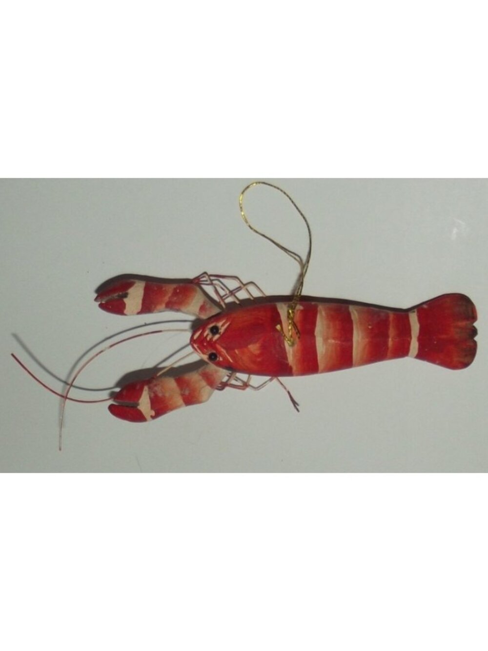 Lobster Ornament 5" red wood hand painted Christmas Tree